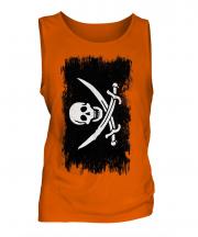Pirate Grunge Flag Mens Vest