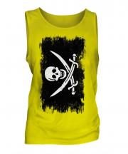 Pirate Grunge Flag Mens Vest