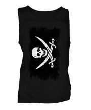 Pirate Grunge Flag Mens Vest
