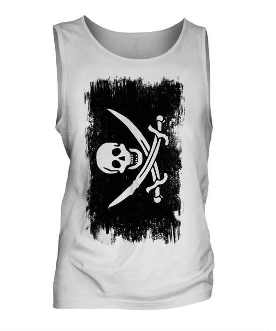 Pirate Grunge Flag Mens Vest
