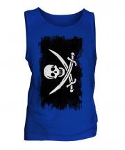 Pirate Grunge Flag Mens Vest