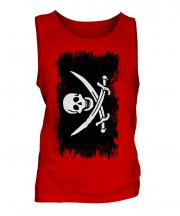 Pirate Grunge Flag Mens Vest