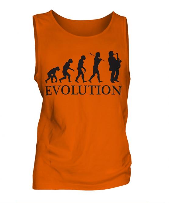 Saxophone Player Evolution Mens Vest