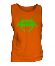 Neon Space Invader Mens Vest