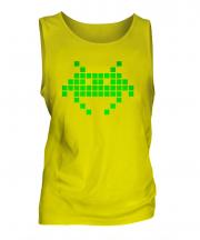 Neon Space Invader Mens Vest