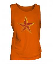 Faded Communist Star Mens Vest