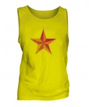 Faded Communist Star Mens Vest
