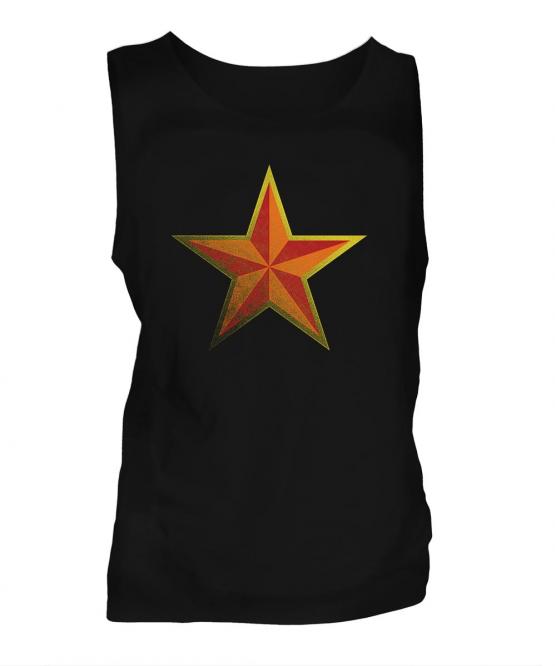 Faded Communist Star Mens Vest