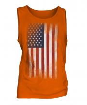 Stars And Stripes Faded Flag Mens Vest