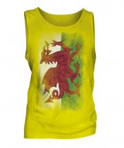 Wales Faded Flag Mens Vest