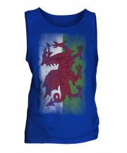 Wales Faded Flag Mens Vest