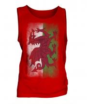 Wales Faded Flag Mens Vest