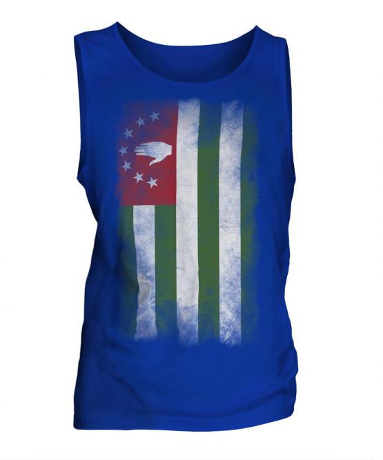 Abkhazia Faded Flag Mens Vest