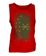 Adygea Faded Flag Mens Vest
