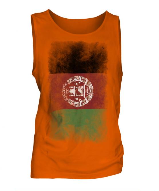 Afghanistan Faded Flag Mens Vest
