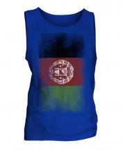 Afghanistan Faded Flag Mens Vest