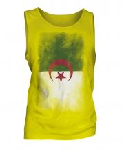 Algeria Faded Flag Mens Vest