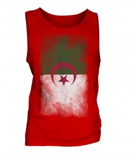 Algeria Faded Flag Mens Vest