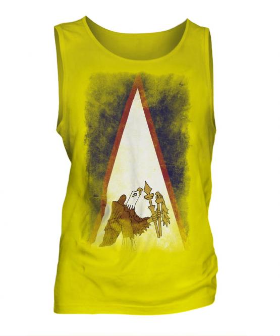 American Samoa Faded Flag Mens Vest