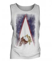 American Samoa Faded Flag Mens Vest
