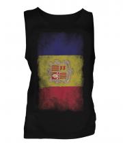 Andorra Faded Flag Mens Vest