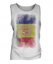 Andorra Faded Flag Mens Vest