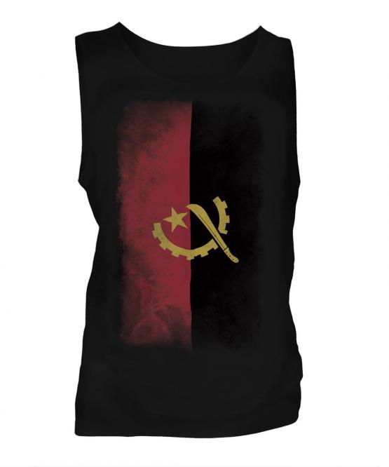 Angola Faded Flag Mens Vest