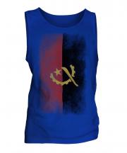 Angola Faded Flag Mens Vest