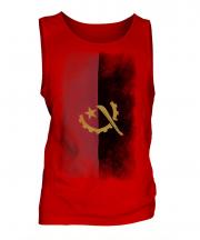 Angola Faded Flag Mens Vest