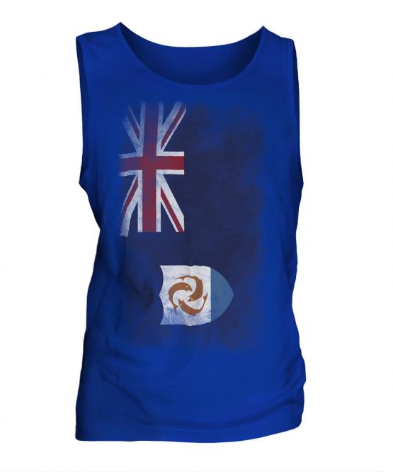 Anguilla Faded Flag Mens Vest