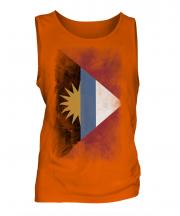 Antigua And Barbuda Faded Flag Mens Vest