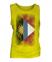 Antigua And Barbuda Faded Flag Mens Vest