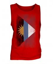 Antigua And Barbuda Faded Flag Mens Vest