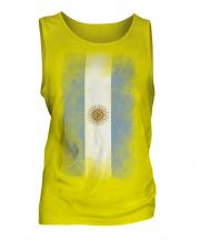 Argentina Faded Flag Mens Vest