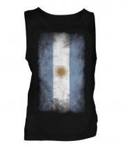 Argentina Faded Flag Mens Vest