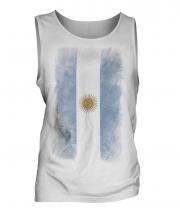 Argentina Faded Flag Mens Vest