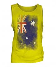 Australia Faded Flag Mens Vest