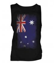 Australia Faded Flag Mens Vest