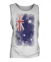 Australia Faded Flag Mens Vest
