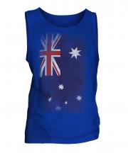 Australia Faded Flag Mens Vest
