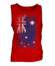 Australia Faded Flag Mens Vest