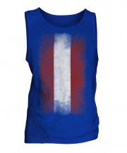 Austria Faded Flag Mens Vest