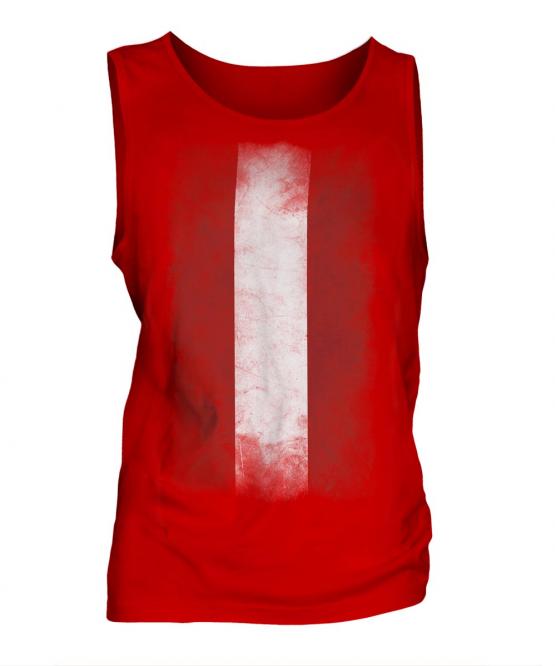 Austria Faded Flag Mens Vest