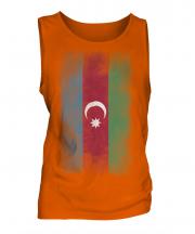Azerbaijan Faded Flag Mens Vest