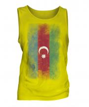 Azerbaijan Faded Flag Mens Vest