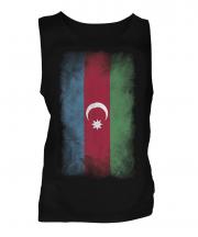 Azerbaijan Faded Flag Mens Vest