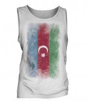 Azerbaijan Faded Flag Mens Vest