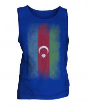 Azerbaijan Faded Flag Mens Vest