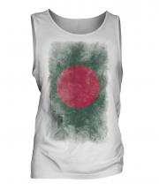 Bangladesh Faded Flag Mens Vest