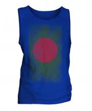 Bangladesh Faded Flag Mens Vest